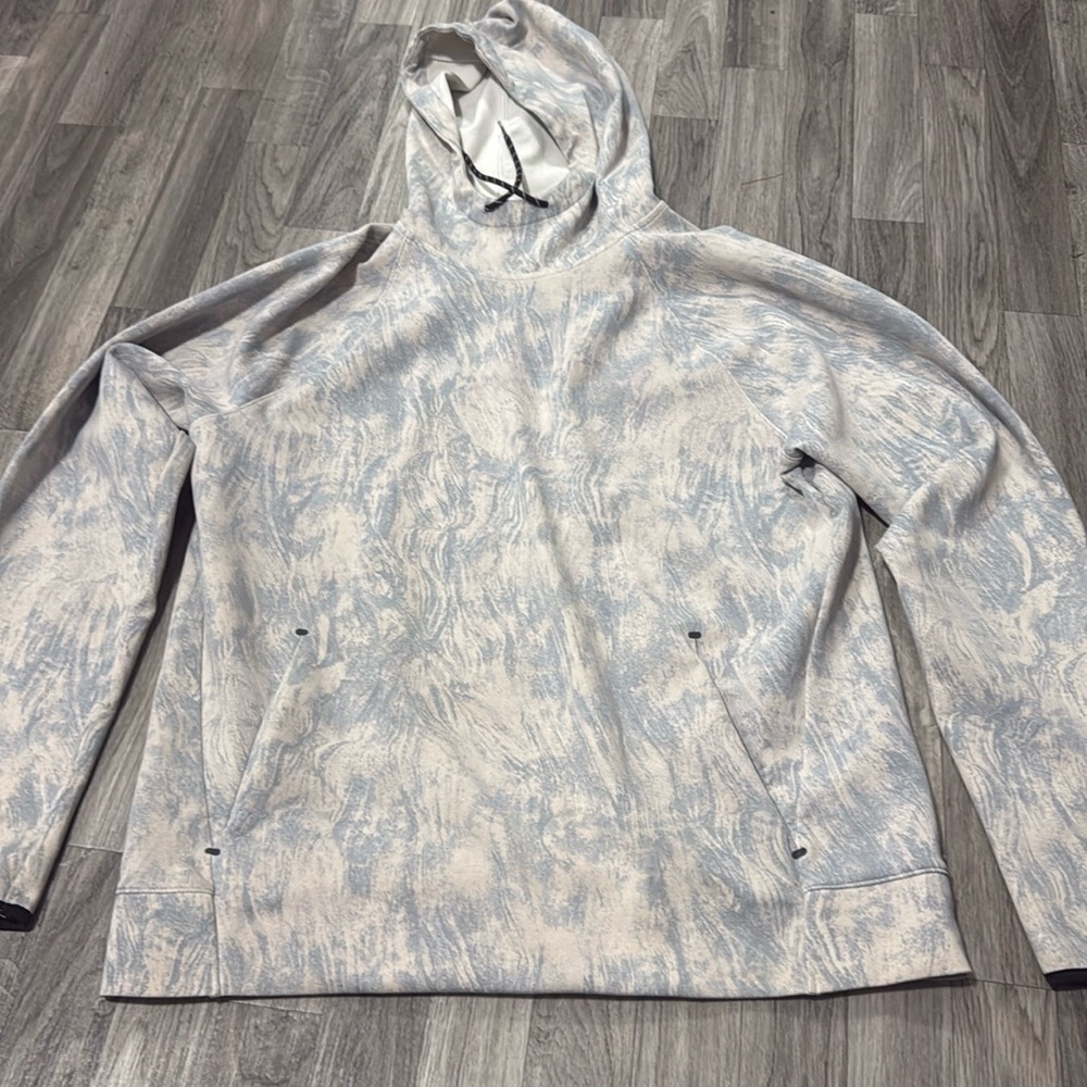 blue tie dye men's hoodie